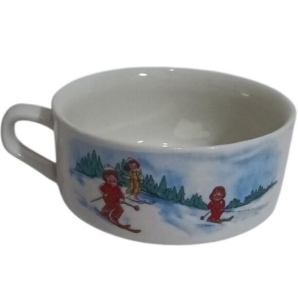 Vintage 80's Nostalgic Kitchen Campbell Soup Kids Soup Bowls w/ Handles Set of 5 - Picture 7 of 8